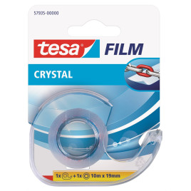 Taśma biurowa tesafilm CRYSTAL 19mm x 10m + dyspenser