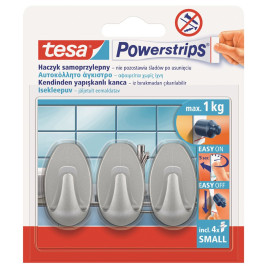 Haczyki samoprzylepne tesa POWERSTRIPS srebrne