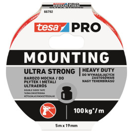 Dwustronna taśma montażowa tesa PRO Mounting Ultra Strong 5m x 19mm