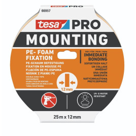 Dwustronna taśma montażowa tesa PRO Mounting PE, 25m x 12mm