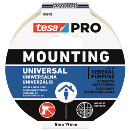 Dwustronna taśma montażowa tesa PRO Mounting uniwersalna, 5m x 19mm