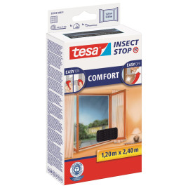 Moskitiera na okno tesa COMFORT 1,2m x 2,4m, czarna