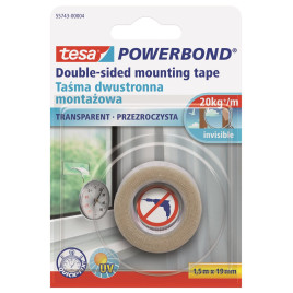 Dwustronna taśma montażowa przezroczysta tesa POWERBOND 1,5m x 19mm