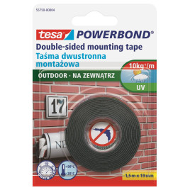 Dwustronna taśma montażowa piankowa na zewnątrz tesa POWERBOND 1,5m x 19mm