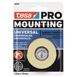 Dwustronna taśma montażowa tesa PRO Mounting uniwersalna, 1,5m x 19mm