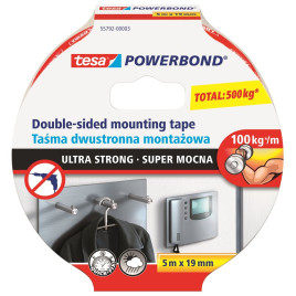 Dwustronna taśma montażowa tesa POWERBOND ULTRA STRONG 5m x 19mm