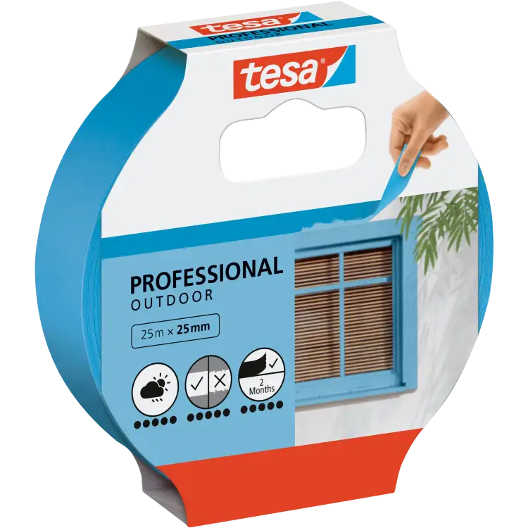 Taśma Malarska Papierowa Maskująca Tesa UV Outdoor 25 mm x 25 m Niebieska