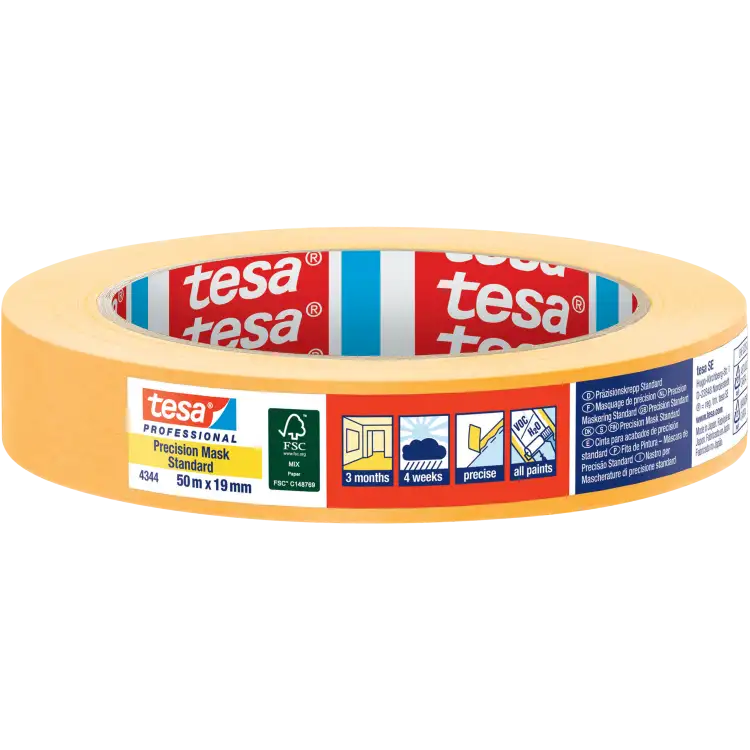 Taśma Malarska Papierowa Maskująca Tesa Washi 19 mm x 50m Pomarańczowa