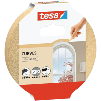 Taśma Malarska Papierowa Maskująca Tesa Do Krzywizn Elastyczna 25 m x 25 mm