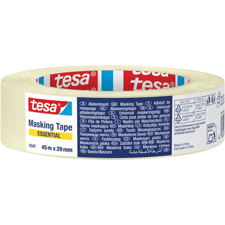 Taśma Malarska Papierowa Tesa Essential Uniwersalna 29mm x 45m Kremowa