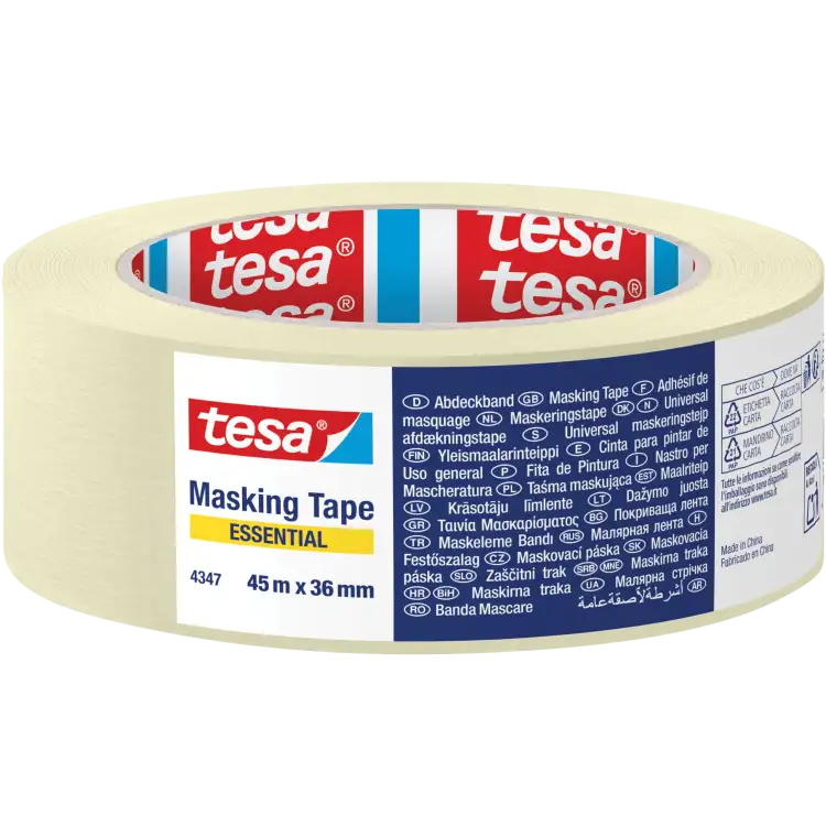 Taśma Malarska Papierowa Tesa Essential Uniwersalna 36mm x 45m Kremowa