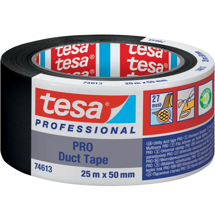 Taśma Naprawcza Duct Tape Tesa Mocna Uszczelniająca 25 mm x 50 m Czarna