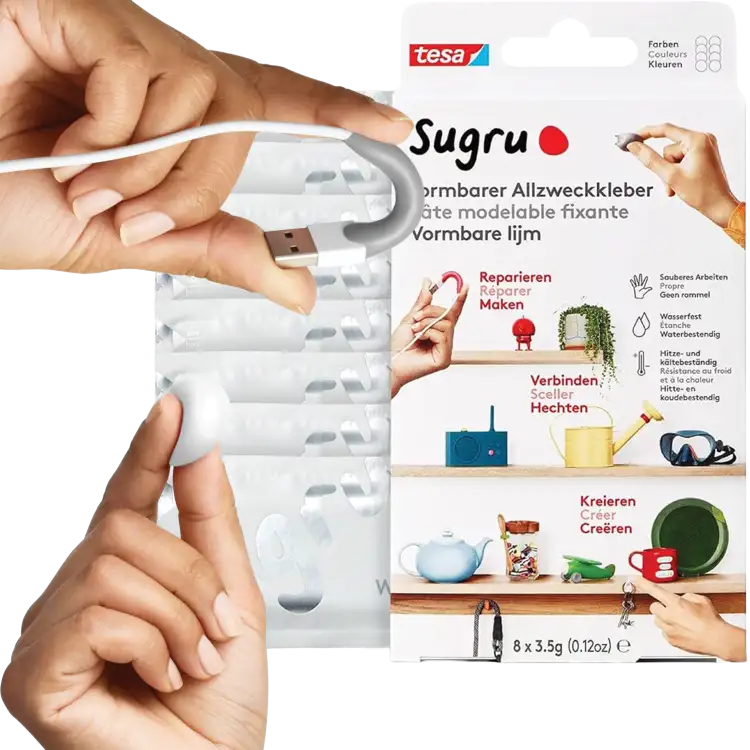 Klej Formowalny Uniwersalny Tesa Sugru Masa Naprawcza Biała 8 szt 3,5 g