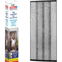 Moskitiera Na Drzwi Lamelowa Tesa Siatka Na Owady Komary 95 x 220 cm Czarna