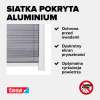 Zbliżenie na siatkę aluminiową Tesa prezentującą ochronę przed owadami i dyskretną prywatność