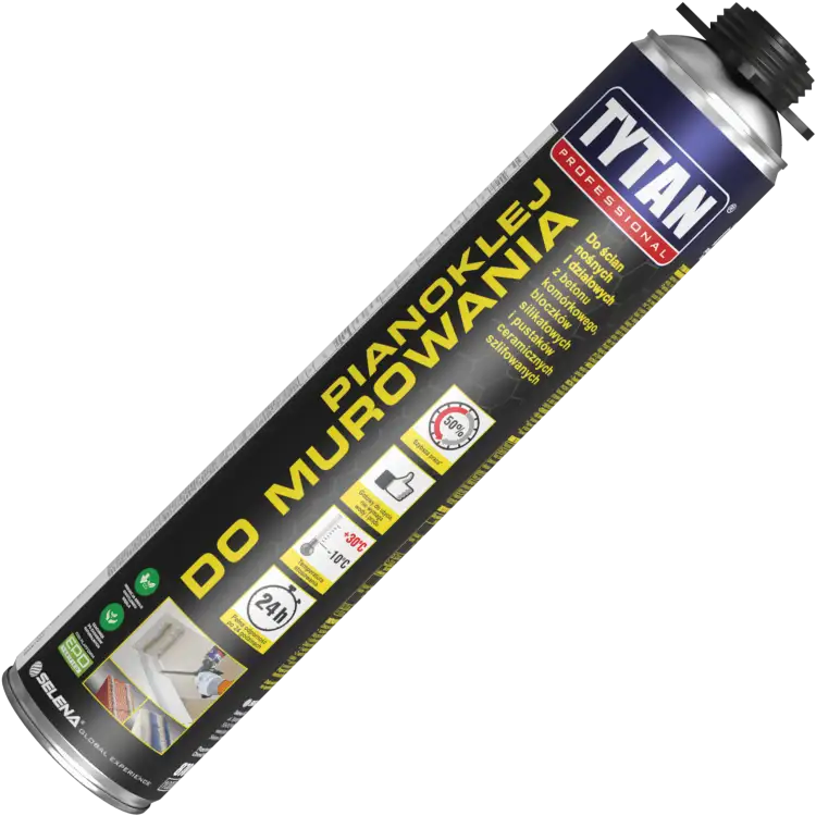 Pianoklej Do Murowania Tytan Professional Klej Piana Gotowa Zaprawa 870 ml