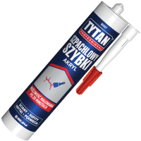 Akryl Szpachlowy Szybki Tytan Uniwersalny Uszczelniacz Akrylowy Biały 280ml