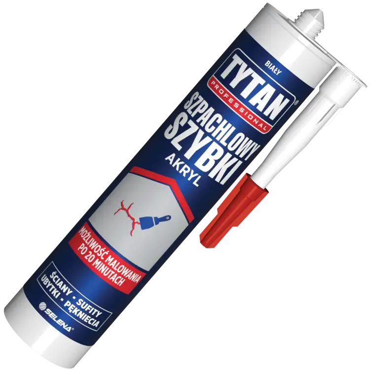 Akryl Szpachlowy Szybki Tytan Uniwersalny Uszczelniacz Akrylowy Biały 280ml