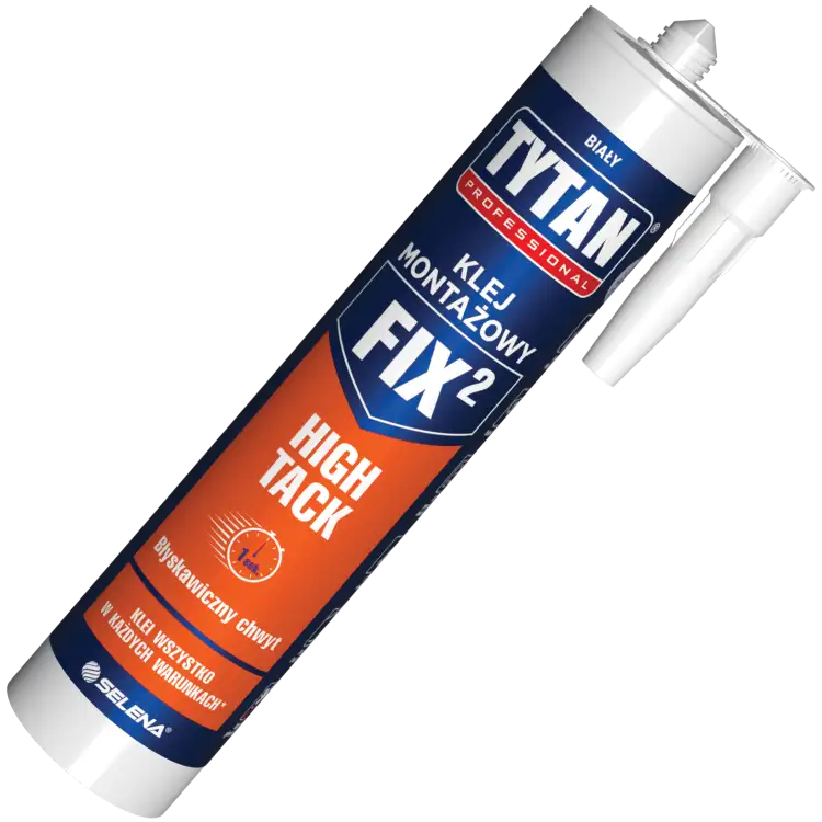 Klej Montażowy Hybrydowy Tytan FIX2 High Tack Uniwersalny Mocny Biały 290ml