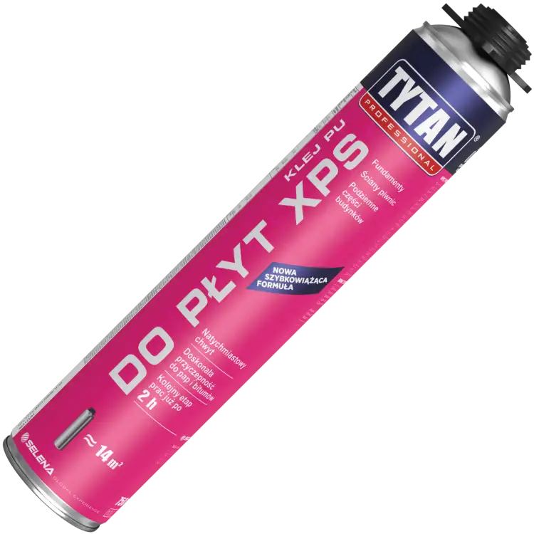 Pianoklej Do Styropianu Płyt XPS Tytan Klej Poliuretanowy PU Szary 750ml