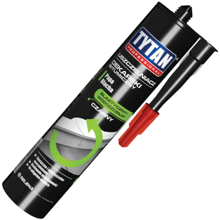 Uszczelniacz Dekarski Bitumiczny Tytan Professional Do Dachów Czarny 280ml