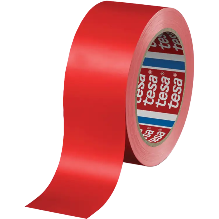 Taśma Klejąca Pakowa Tesa 60404 PVC SPVC Kauczuk 50mm x 66m Mocna Czerwona