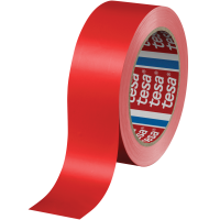 Taśma Klejąca Pakowa Tesa 60404 PVC SPVC Kauczuk 25mm x 66m Mocna Czerwona