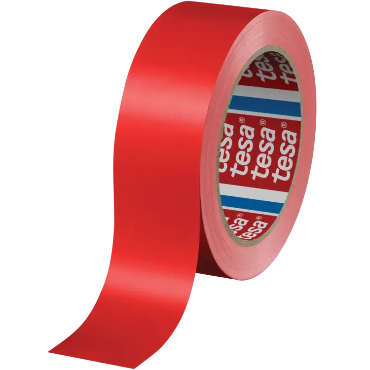 Taśma Klejąca Pakowa Tesa 60404 PVC SPVC Kauczuk 25mm x 66m Mocna Czerwona