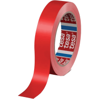 Taśma Klejąca Pakowa Tesa 60404 PVC SPVC Kauczuk 19mm x 66m Mocna Czerwona