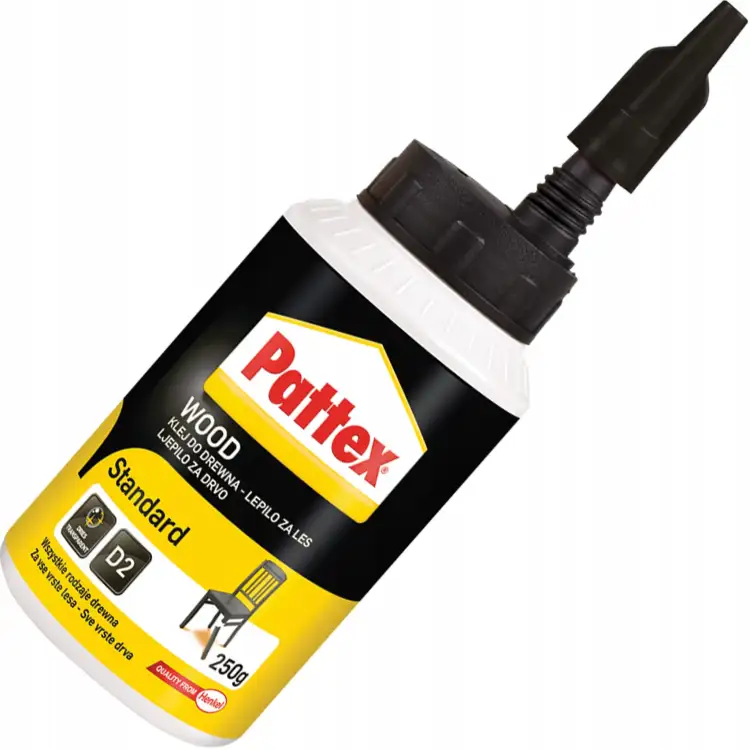 Klej Do Drewna Mebli Pattex Standard D2 Super Mocny Biały 250 ml