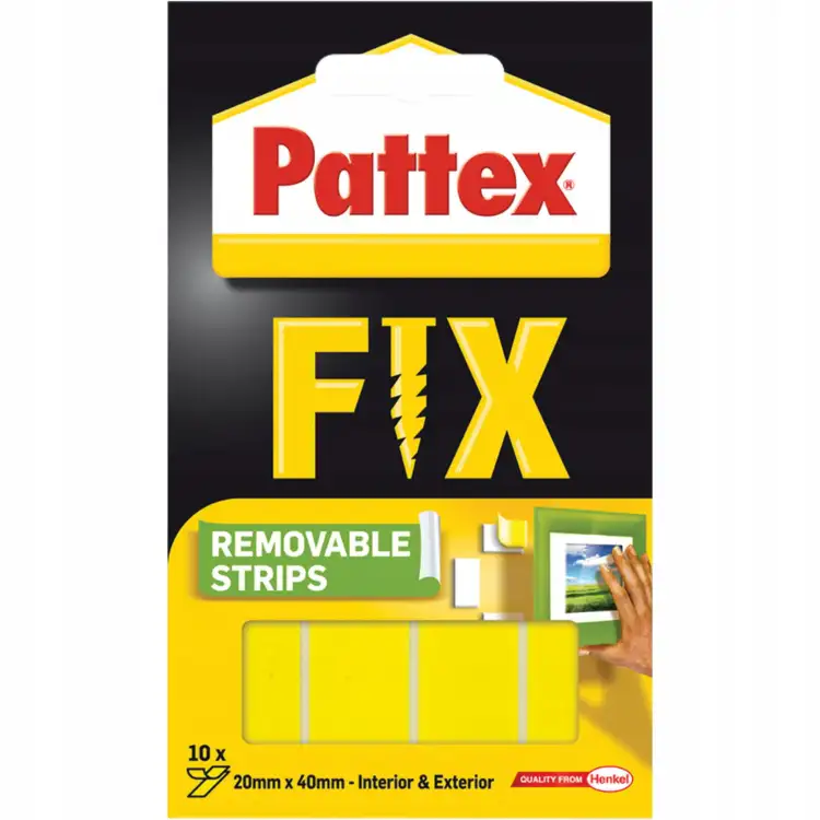 Usuwalne Paski Montażowe Pattex Taśma Do Wieszania Dekoracji 20mm x 40mm