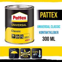 Kleju Pattex Universal Classic widok pojemnika 300 ml z wyraźną etykietą marki