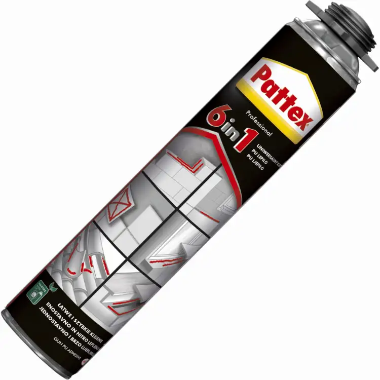 Klej PU Uniwersalny Pattex 6in1 Pistoletowy Jednoskładnikowy Mocny 750 ml