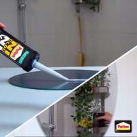 Aplikacja kleju montażowego Pattex Fix do mocowania luster i paneli wodoodporny biały