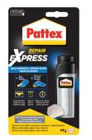 Opakowanie Pattex Repair Express prezentuje masę naprawczą gotową do szybkiego zastosowania w domu