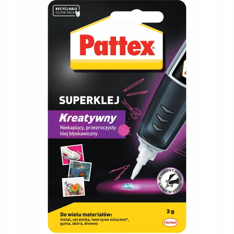Aplikator Pattex Perfect Pen umożliwia precyzyjne dozowanie kleju na drobnych elementach rękodzieła