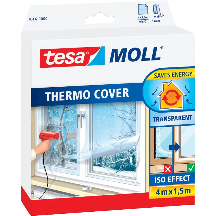 Folia Termoizolacyjna Na Okno Tesa Izolacja Okienna 4m x 1,5m Przezroczysta