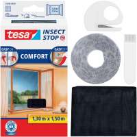 Moskitiera Na Okno Tesa Comfort Siatka Okienna Na Owady 130 x 150 cm Czarna