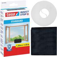 Moskitiera Na Okno Tesa Standard Siatka Okienna Na Owady 130 x 150cm Czarna