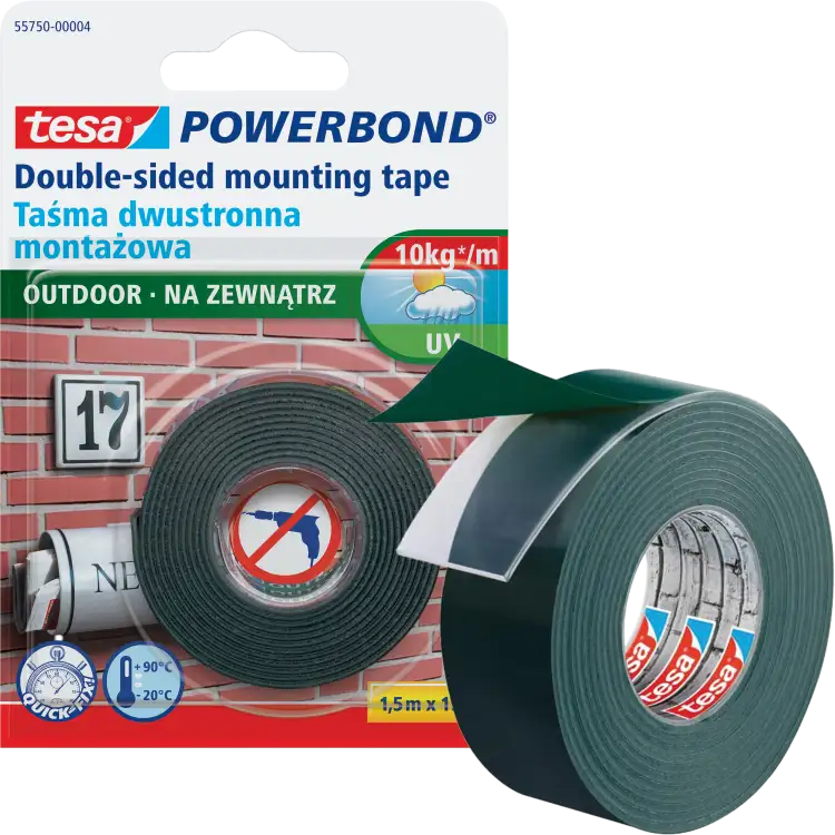 Dwustronna Taśma Klejąca Montażowa Tesa 19mm x 1,5 m Wodoodporna Piankowa
