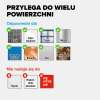 Grafika przedstawia tabelę z ikonami pokazującą, do jakich powierzchni nadaje się taśma montażowa Tesa