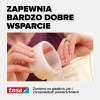 Przezroczysta taśma Tesa używana do szybkiego uszczelniania pęknięcia na domowym pojemniku