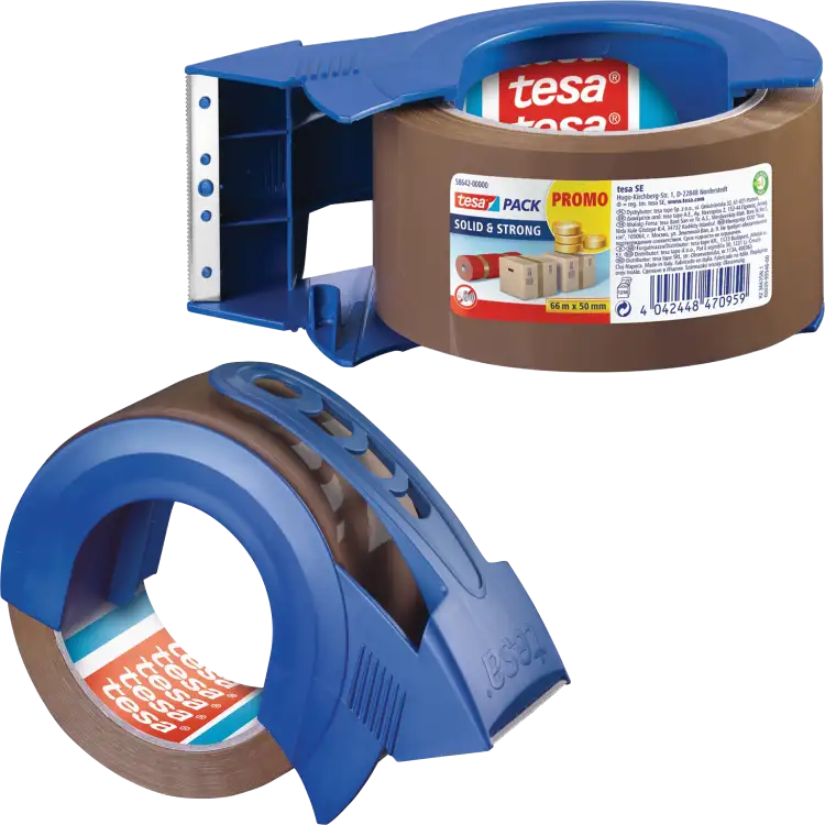 Taśma Klejąca Pakowa Brązowa Tesa 66m x 50mm Dyspenser Do Pakowania