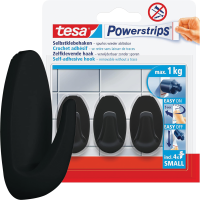 Haczyki Samoprzylepne Tesa Powerstrips Do Wieszania Dekoracji Czarne 1 kg