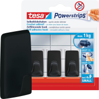 Haczyki Samoprzylepne Tesa Powerstrips Do Wieszania Dekoracji Czarne 1 kg