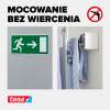 Na zdjęciu pokazano zastosowanie piankowej taśmy montażowej Tesa do mocowania przedmiotów na ścianie bez wiercenia