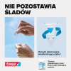 Instrukcja pokazująca sposób zdejmowania przezroczystego haczyka Tesa Powerstrips bez uszkadzania powierzchni