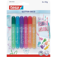 Klej Z Brokatem Tesa Candy Glitter Brokatowy Zestaw 6 Kolorów 10ml