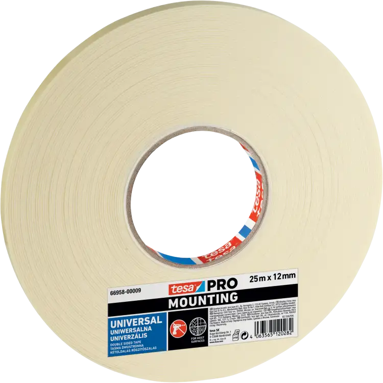 Dwustronna Taśma Klejąca Montażowa Tesa 12 mm x 25 m Uniwersalna Piankowa