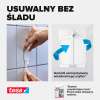 Montaż samoprzylepnego gwoździa Tesa na płytkach ceramicznych umożliwia łatwe i czyste zawieszanie dekoracji